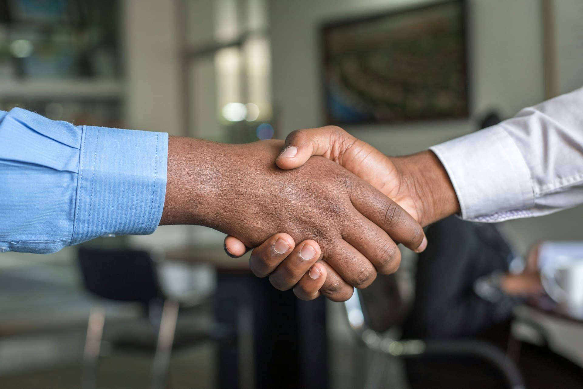 Handshake sealing a trusted business partnership